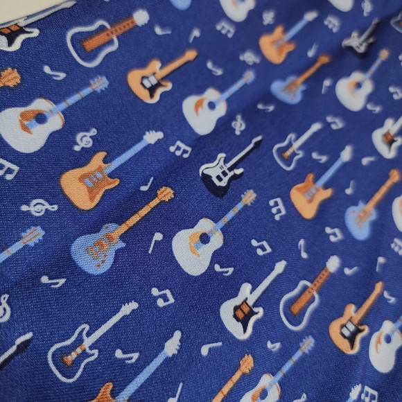 Age Of Wisdom Modal Guitar Printed Blue Short Sleeve Button Down Shirt XL new - Picture 5 of 14